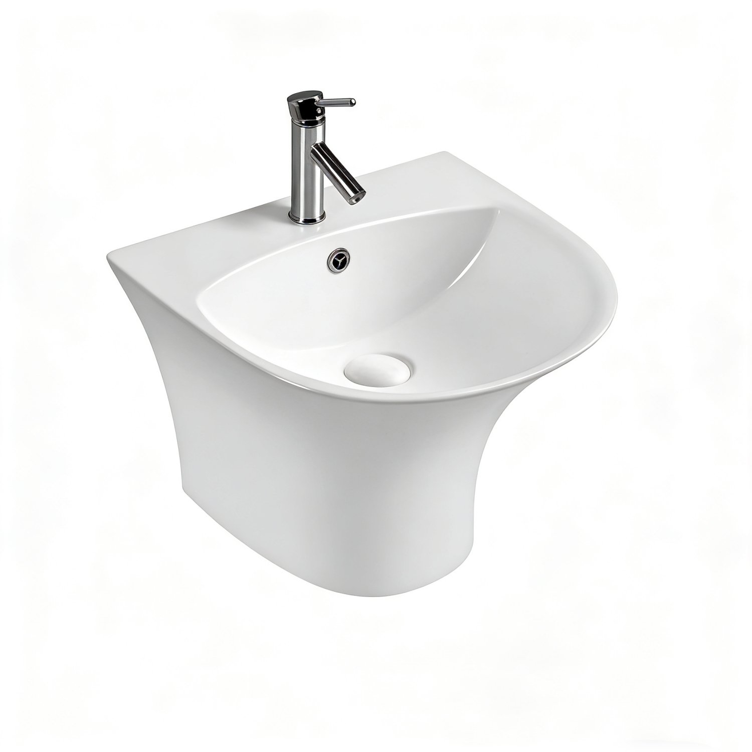 2301 Ceramic Half Pedestal Wash Basin