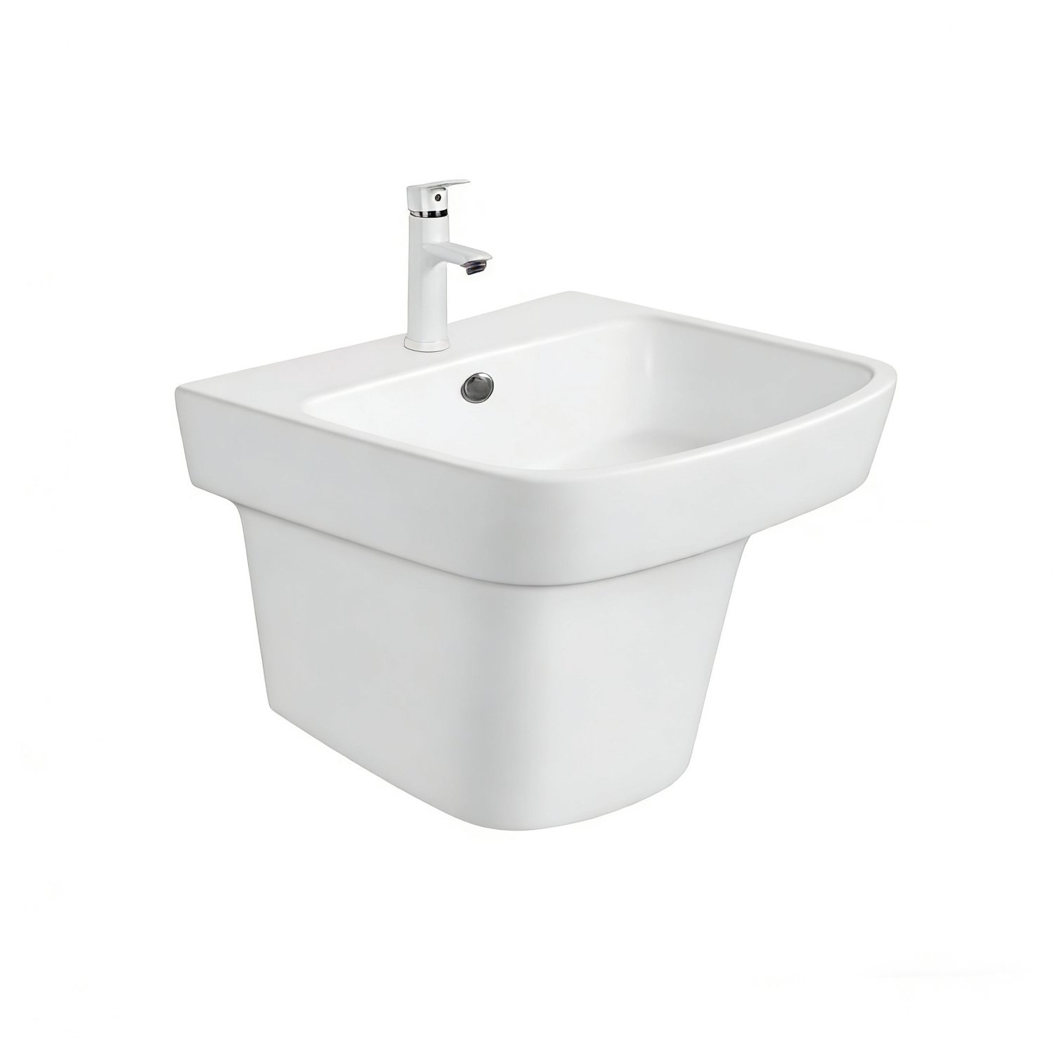 2305 Ceramic Half Pedestal Wash Basin