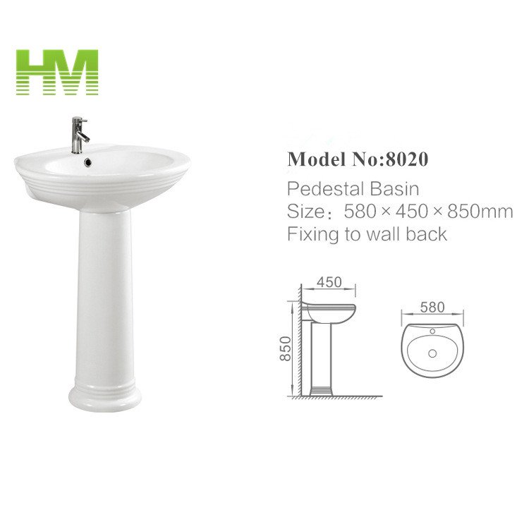 8020 Ceramic Pedestal Basin (3)