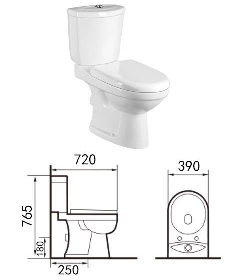 Two Pieces Ceramic Toilet (1)
